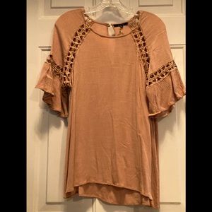 Annabelle rust color crotchet top size Medium